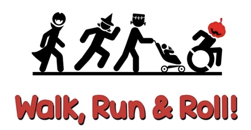 Walk, run and roll event logo

